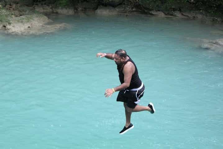 Private Blue Hole Secret Falls & River Tubing with Transportation