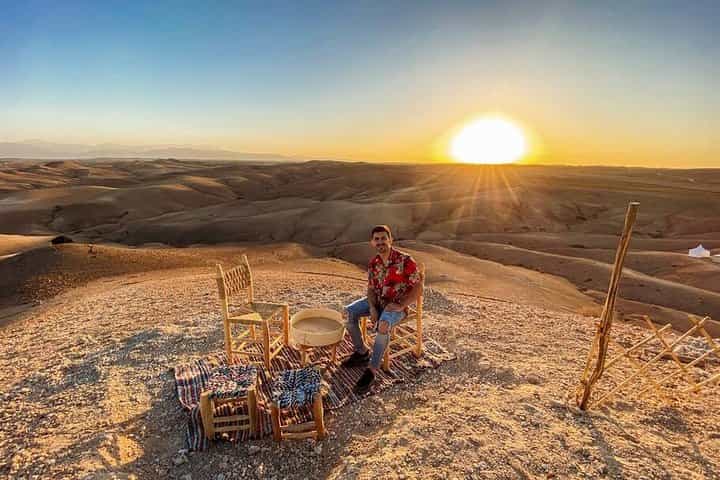  Marrakech: Dinner In Agafay Desert with Sunset and Fire show