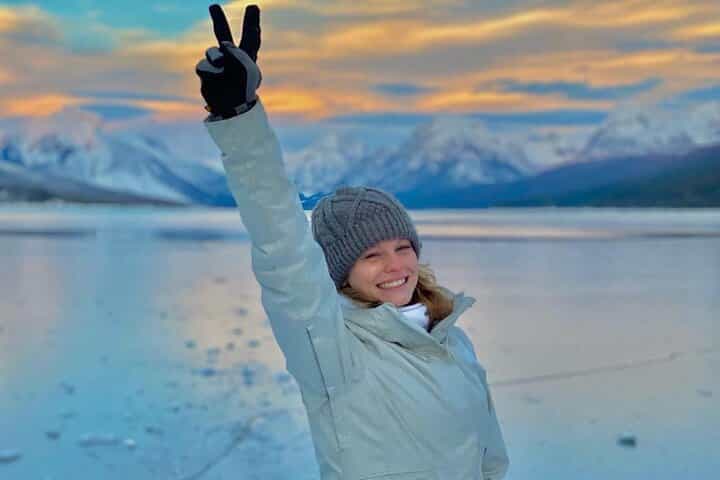 סיור נהיגה נופי בפארק הלאומי גליישר בחורף