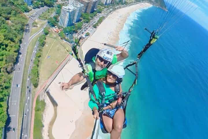 Double flight from Parapente in Pietra Bonita in Rio de Janeiro
