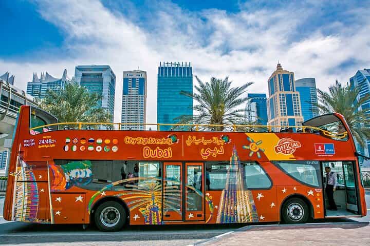 City Sightseeing Dubai HOHO Bus Tour, Sunset Tour + Dhow Cruise