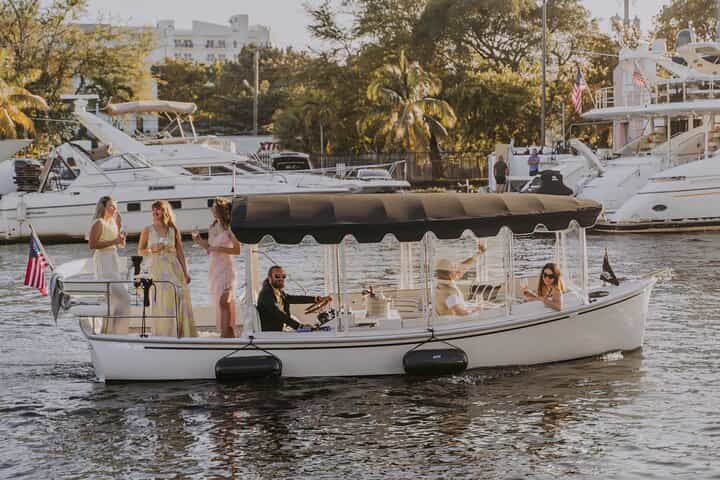Private Luxury Miami River E-Boat Cruise & Wine and Charcuterie