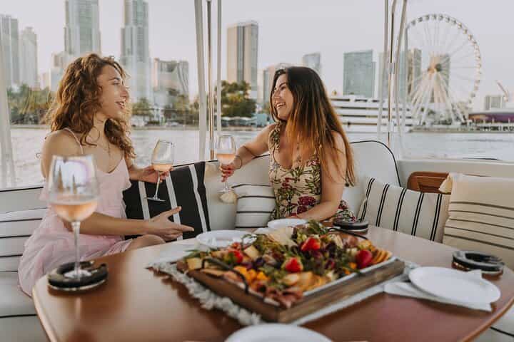 Private Luxury Miami River E-Boat Cruise & Wine and Charcuterie