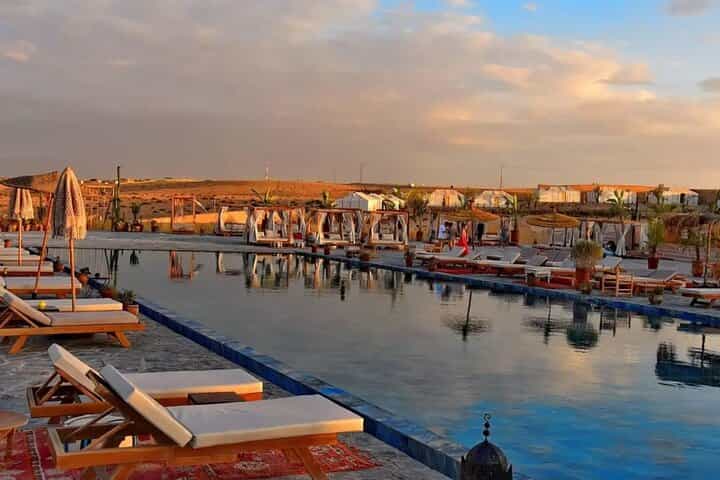 Marrakech: Dinner In Agfay with Sunset Camel Ride & Fire Show