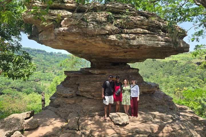 Boti WaterFalls, Umbrella Rock, Aburi Gardens & Cocoa Farm Tour