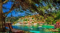 הדגשים של Kefalonia - אוטובוס ושיט, אסוס וארוחת צהריים בפיסקארדו