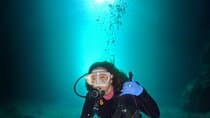 Boat entry diving at the Blue Cave in Onna Village, Okinawa!