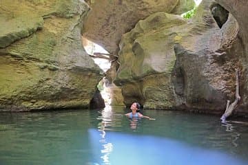 Charco Azul River, Arenales Caves, Waterfall and Secret Spring