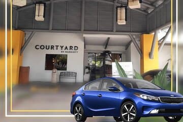 From the AIRPORT to HOTEL HYATT CENTRIC, FAIRFIELD, COURTYARD