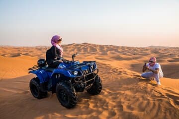 דובאי דיונות אדומות ATV, גמלים, צפייה בכוכבים ו-5* BBQ במחנה אל חימא.