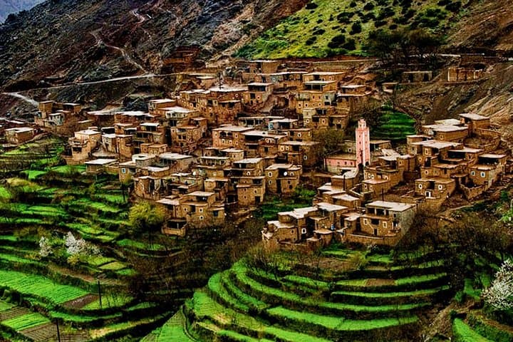 Marrakech to Atlas Mountains and three Valleys, Waterfall + Lunch