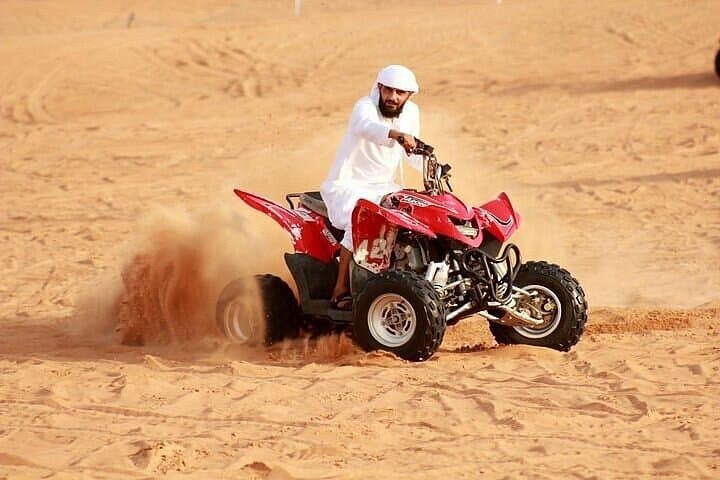 Desert Safari With BBQ Dinner, Quad Bike & Camel Ride, Falcon Pic