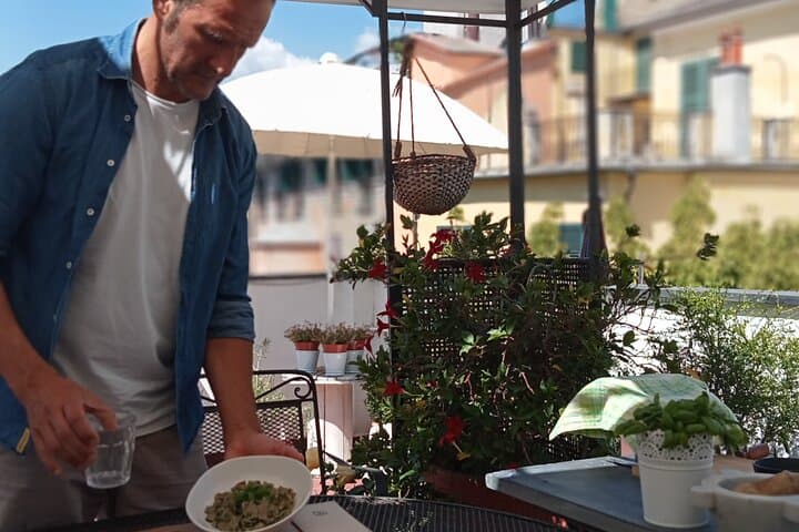 Rooftop Cooking Class in Genoa: Pesto, Fresh Pasta & Wine