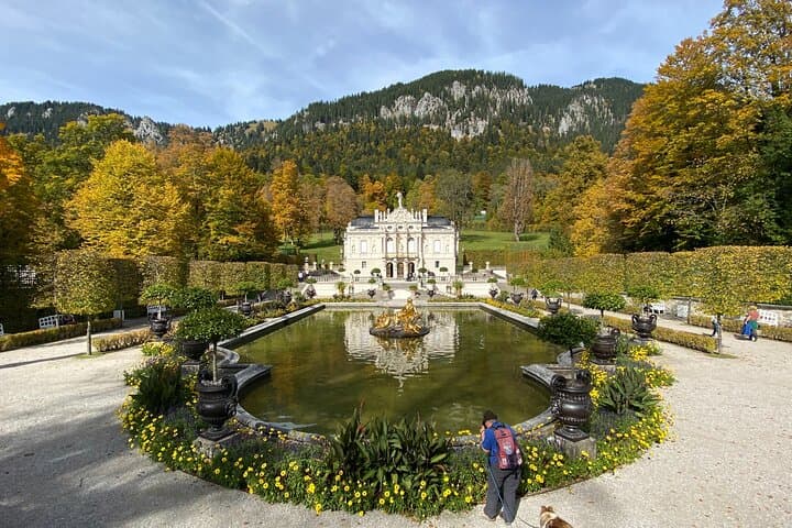 Neuschwanstein, Wieskirche, Oberammergau, Linderhof from Fuessen