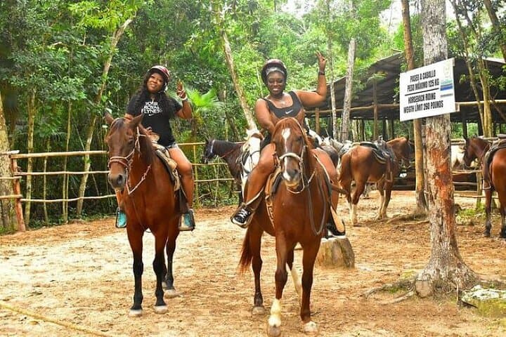 הרפתקת רכיבת סוסים של חצי יום עם צנוטות בג'ונגל