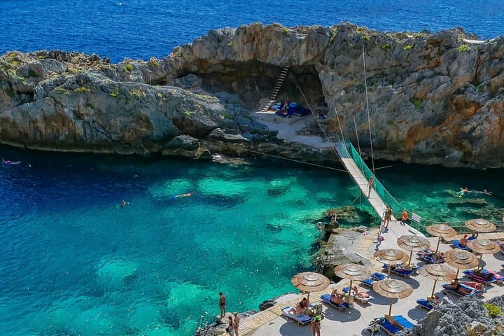 From Rethymno Private Tour to Spili Kourtaliotiko Kalypso Beach