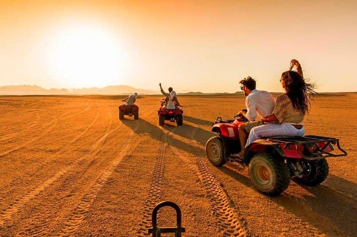 Agafay Desert: Dinner Show with Quad Bike and Sunset Camel Ride