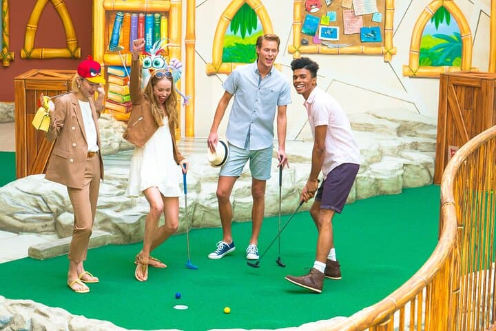 כרטיס מיני גולף פנים של אנגרי בירדס באמריקן דרים