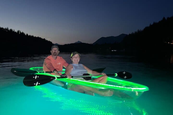 Illuminated Glass Kayak Sunset Tour//Whitefish, MT
