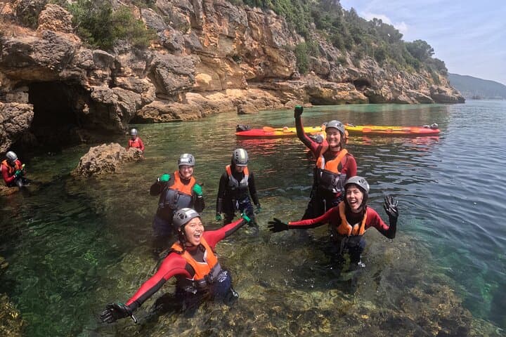 Full Day Kayak and Coasteering Adventure from Lisbon with Lunch