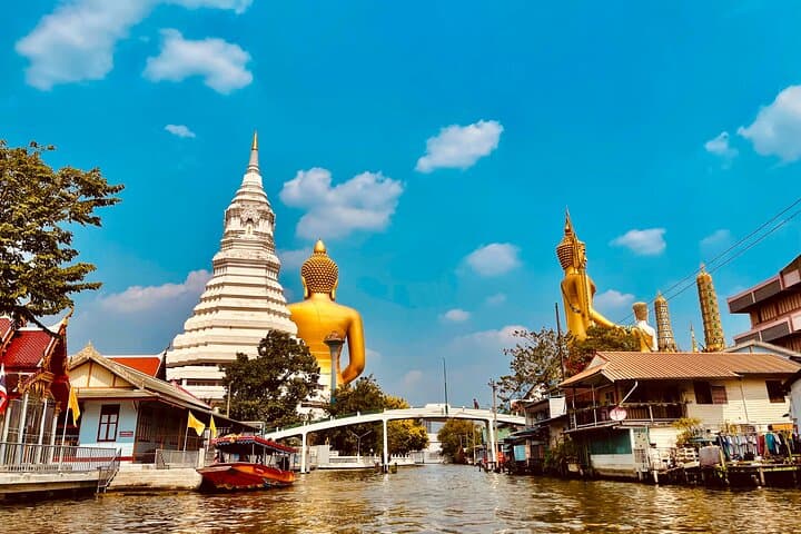 Hidden Bangkok Longtail Boat Tour to Big Buddha&Canal Life 2hrs