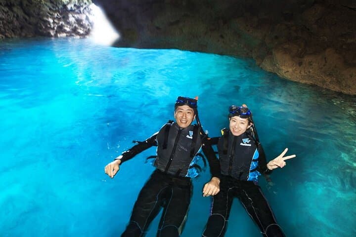 Snorkeling in The Blue Cave from a Boat