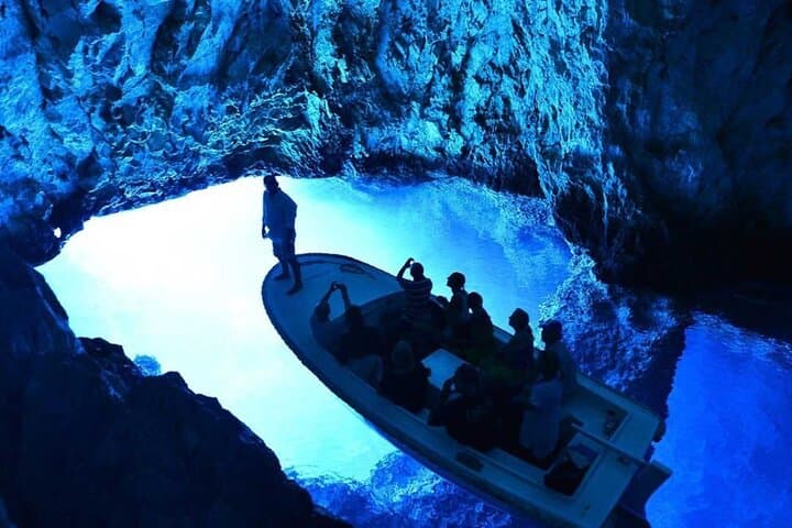 From Kotor: Boat to Blue Cave & Lady of the Rocks &Submarine Base