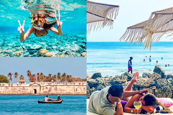 Boat Tour of 5 Must See Points in the Rosario Islands with Lunch