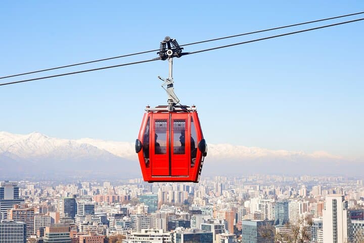 Cable Car, Funicular and Sightseeing Bus in Santiago one day