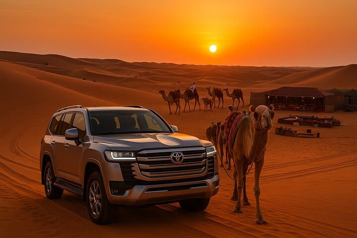 VIP Red Dune Safari with 4x4 Pick/Drop,CamelRide,BBQ Dinner,Shows