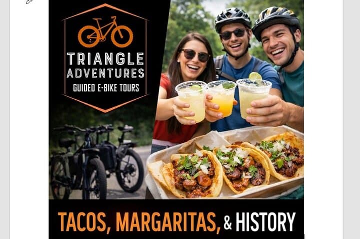 Raleigh Guided E-Bike Tour: Tacos, Margaritas, and History
