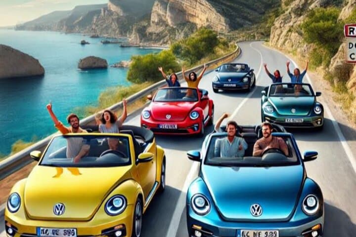 Drive by cabriolet from Marseille cruise port to cassis