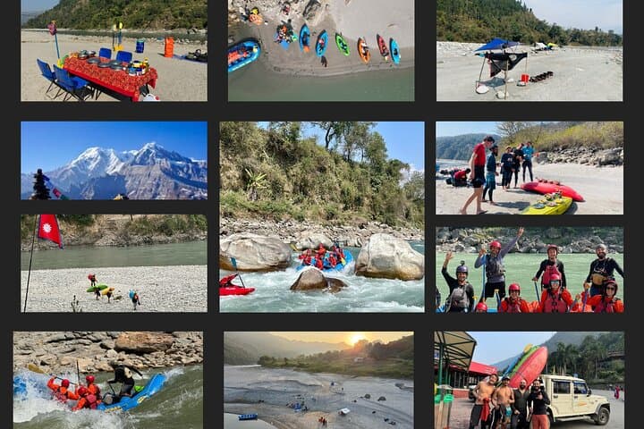 רפטינג במים סוערים בבודהי גנדהקי במשך 3 ימים