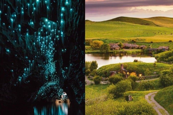 Hobbiton & Waitomo Caves Day Tour with Lunch from Auckland