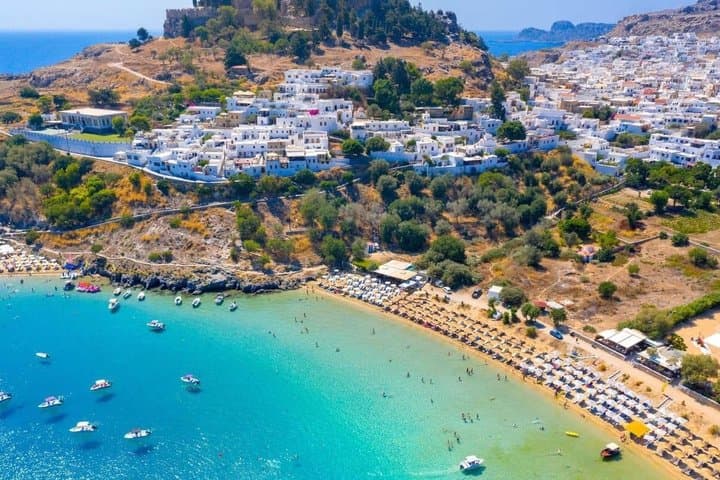 Lindos Relaxing Cruise: “Santorini-style” Village & 2 Swim Stops