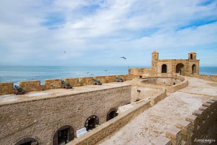Essaouira excursion from Marrakech medina city walls & beachs