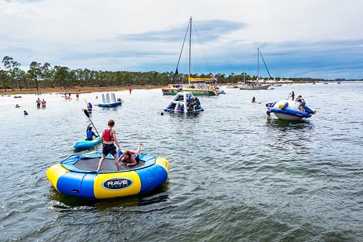 Shell Island Inflatable Adventure Park & Dolphin Sightseeing Tour