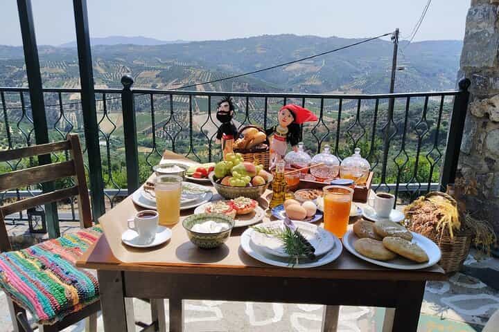 Feeding the goats & Experience Cretan Breakfast by locals