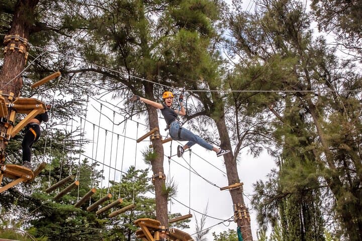 זיפליין ועבודות עצים ללא קווים ליום אחד על גדות נהר המנדוזה.