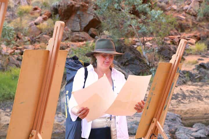 שקיעה ב-Simpsons Gap: שיעור ציור בצבעי מים