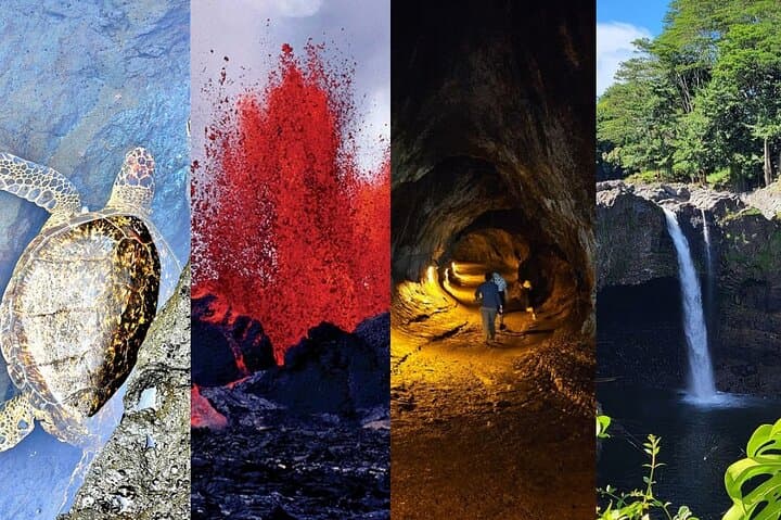 Hawaii Volcanoes, Waterfalls, Beaches & Hilo Highlights Day Tour