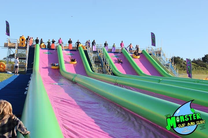 A Monster 360ft Slip and slide in Barnstaple, North Devon