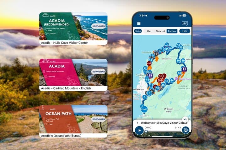 סיור אודיו עצמי בנהיגה בפארק הלאומי אקאדיה האולטימטיבי