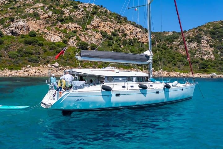 Monomaran tour 16 mt with boarding from Maddalena and Palau