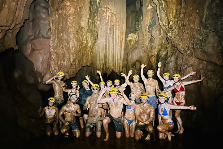 Zipline Dark cave & Paradise cave: Full-day Exploration